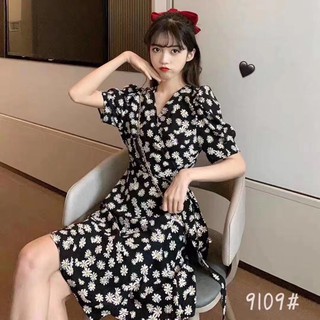 Váy cổ chéo 2 lớp K.er QCCC có dây thắt eo