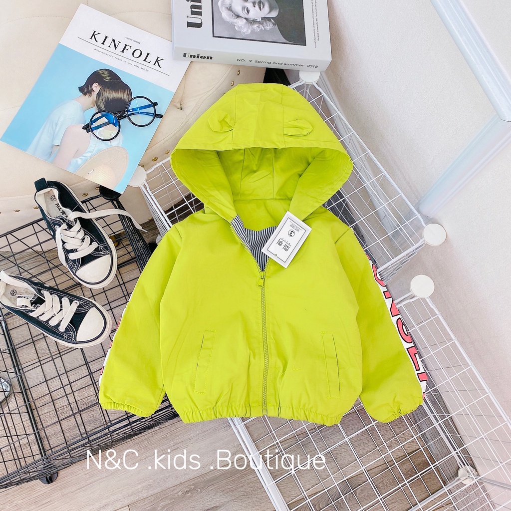 SALE ÁO KHOÁC GIÓ2 LỚP CHÚ GẤU BÉ TRAI BÉ GAI CAO CẤP(AKKKG)