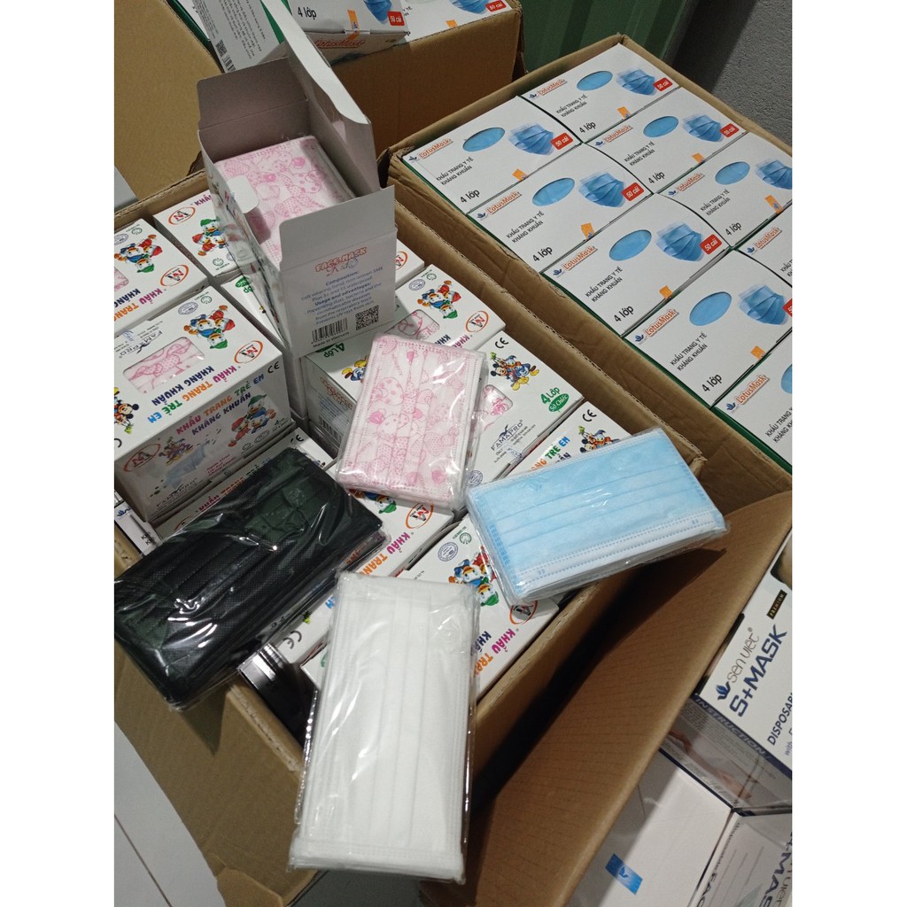 Khẩu Trang Y Tế 4 Lớp. 50 CÁI / 1 Hộp. Loại dày. | BigBuy360 - bigbuy360.vn
