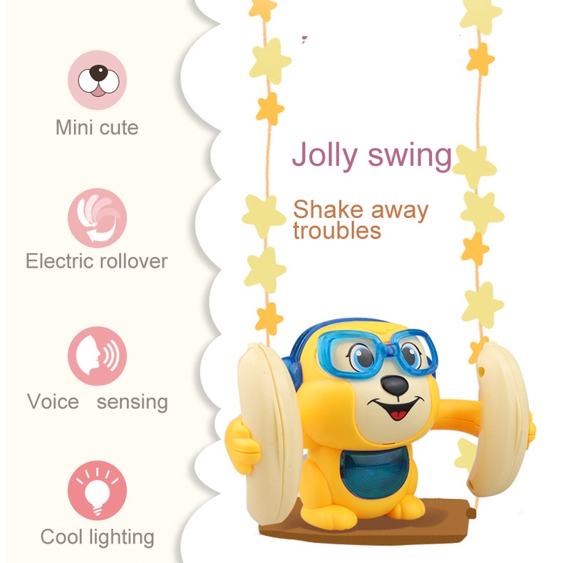 Đồ Chơi Chú Khỉ Lăn Điện Tử Điều Khiển Bằng Giọng Nói Dễ Thương Giáo Dục Sớm Cho Bé