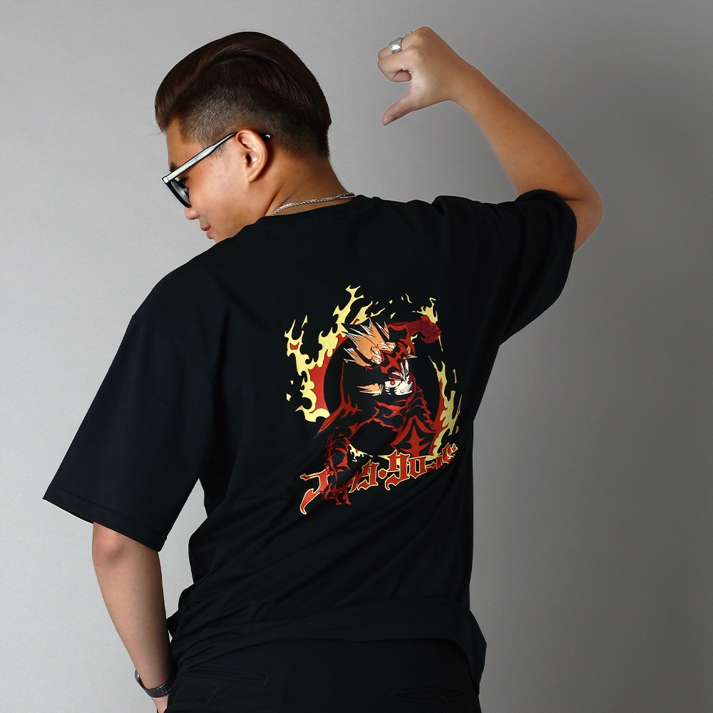 Áo thun UNISEX cổ tròn HDVERSE Black Clover Tee in hình Asta và Liebe vải cotton 4 chiều thoáng mát, form cổ điển