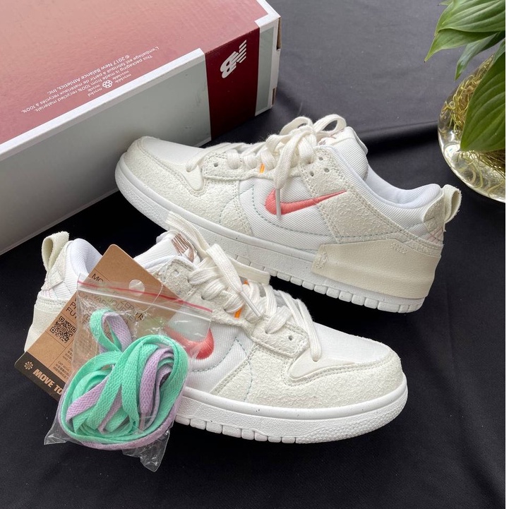 Giày SB Dunk Low Disrupt 2 Pale Ivory màu kem - Bản cao cấp Fullbox và phụ kiện