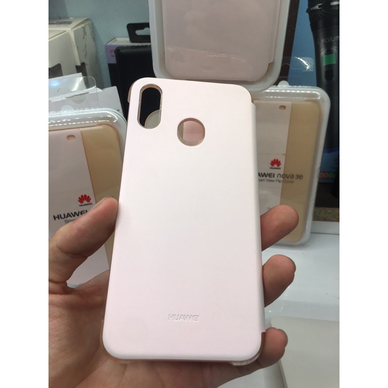 [Mã ELFLASH5 giảm 20K đơn 50K] Ốp lưng bao da thông minh nắp gập Huawei nova 3e Smart View Flip Cover - Hàng Chính Hãng