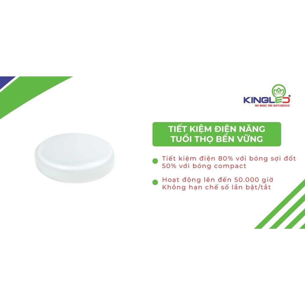 ĐÈN ỐP TRẦN TRÀN VIỀN 18W  KINGECO