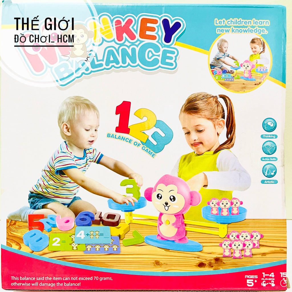 [HOT-VỪA CHƠI VỪA HỌC] Đồ chơi KHỈ cân bằng toán học giúp phát triển tư duy cho bé, đồ chơi trí tuệ giáo dục sớm cho trẻ