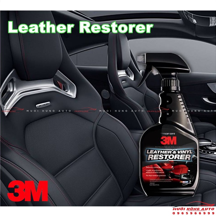 3M LEATHER & VINYL RESTORER 473ML, Dung Dịch Vệ Sinh Bảo Dưỡng Nội Thất Ô tô