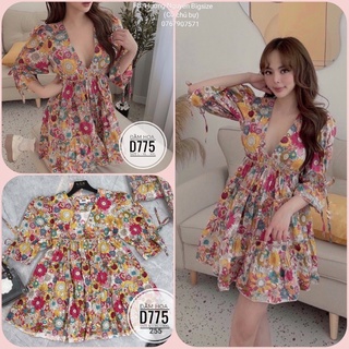 60-90kg bigsize đầm hoa d775