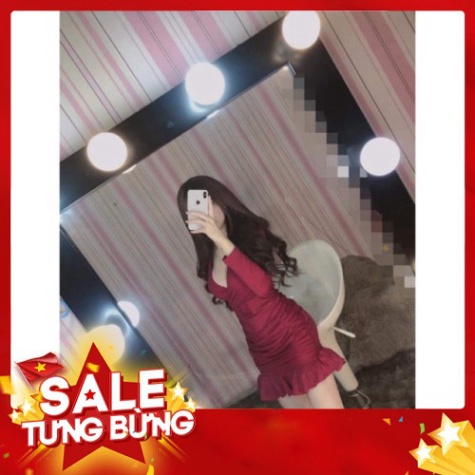 -Hàng nhập khẩu Đầm Body Đuổi Cá Tay Dài Chất Sóng Gân Cao Cấp(Hình thật shop mặc) Liên hệ mua hàng 084.209.1989