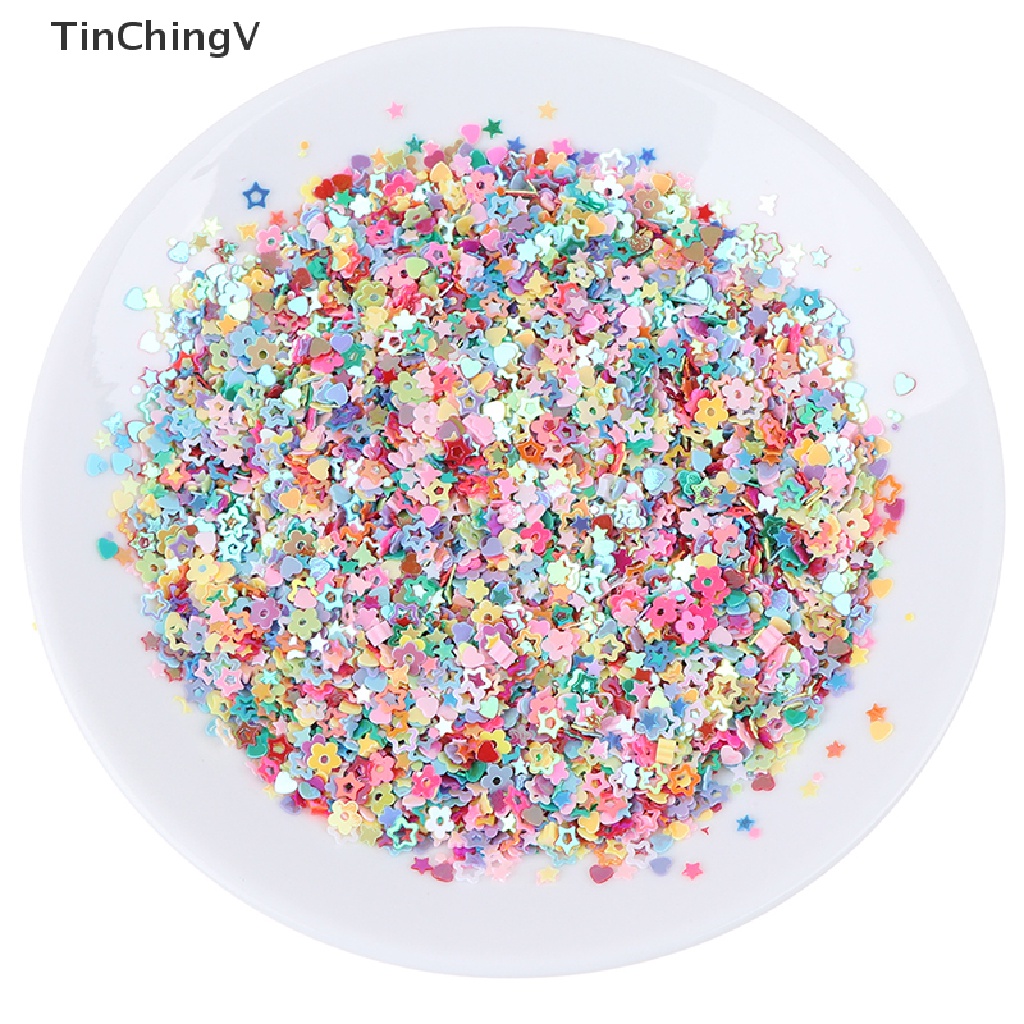 Túi 15g Hạt Kim Tuyến Hình Ngôi Sao / Trái Tim Dùng Trang Trí DIY