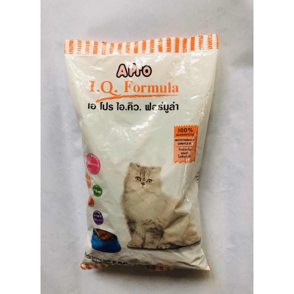 Thức ăn cho mèo mọi lứa tuổi  Apro IQ Formula 500g hạt cho mèo - Long Vũ Pet Food