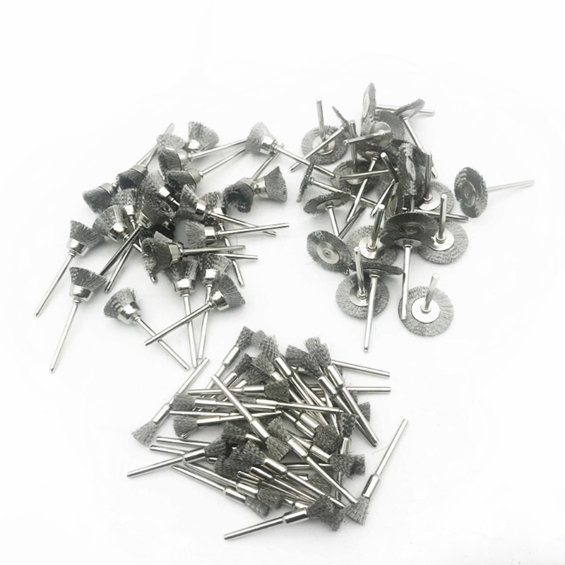 Set 15 / 45 Bánh Xe Bằng Sợi Thép Không Gỉ Dùng Để Đánh Bóng Kim Loại 3mm
