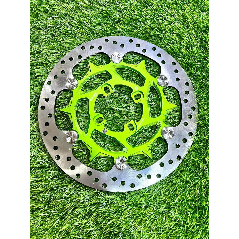 Đĩa Thắng Trước 4 lỗ, Mẫu Mới 2022, Lòng Xanh Chuối, size 265mm, gắn thông dụng được nhiều dòng xe
