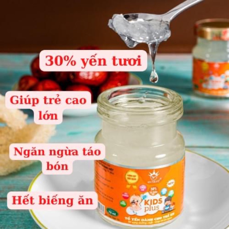 [Combo 30 hũ] Tiết kiệm 240k Yến sào cho bé Kids Plus Hoàng Việt