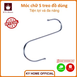 Móc Chữ S treo nồi niêu xoong chảo quần áo túi xách đồ dùng phòng tắm phòng bếp tiện dụng 9x4,5 cm