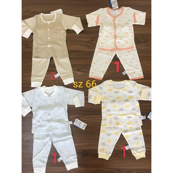 [Xuất Nhật] Combo 3b bộ cotton nỉ xuất Nhật cho bé 0-3t bé trai bé gái