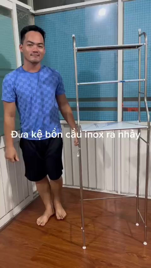 Kệ Bồn Cầu Để Đồ Nhà Vệ Sinh, Toilet, Nhà tắm- 3 Tầng INOX Cao Cấp | BigBuy360 - bigbuy360.vn