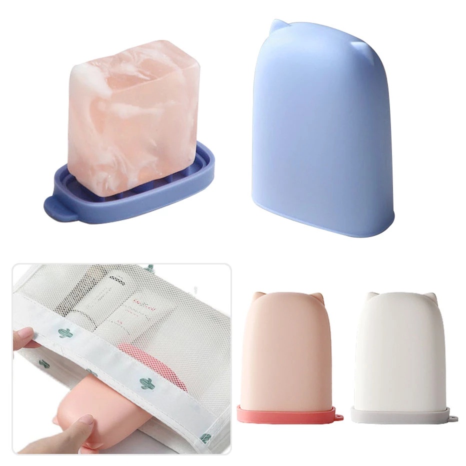 Hộp Đựng Xà Phòng Bằng Silicon Chống Nước Họa Tiết Hoạt Hình Dễ Thương
