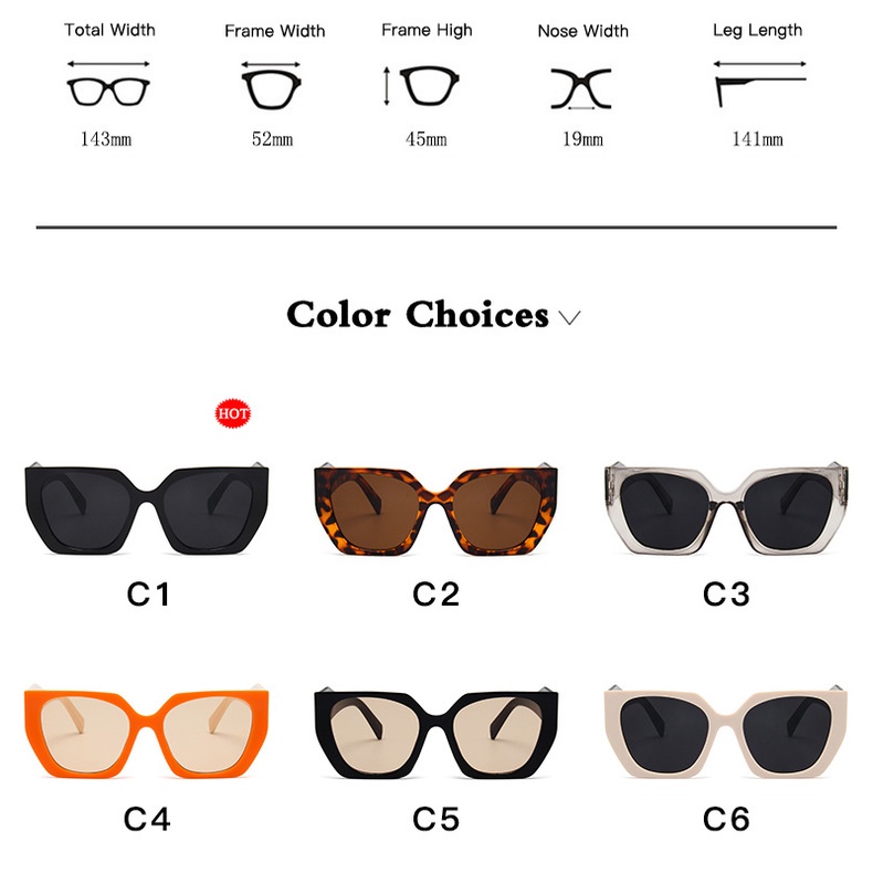 Personality Contrast Sunglasses Women Fashion Diamond Legs Oversized Square Frame