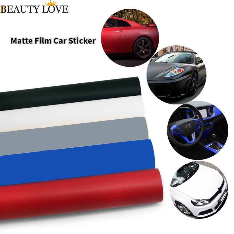 Cuộn Phim Dán Trang Trí Nội Thất Xe Hơi / Mô Tô Màu Đen Nhám Kích Thước 10 / 30x100cm DIY