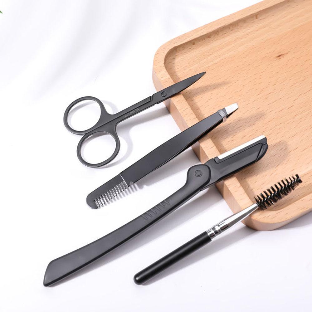 MIQUEL Bộ 4 Dụng Cụ Kéo Cắt Tỉa Lông Mày Tiện Dụng
