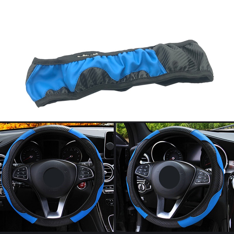 Vỏ Bọc Vô Lăng Xe Hơi Bằng Da PU Chống Trượt Thoáng Khí 37-38cm