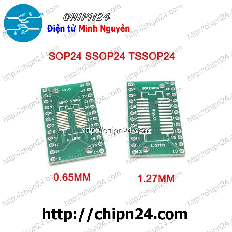 [1 CÁI] Đế chuyển SOP24 SSOP24 sang DIP24 (PCB chuyển, Mạch chuyển)