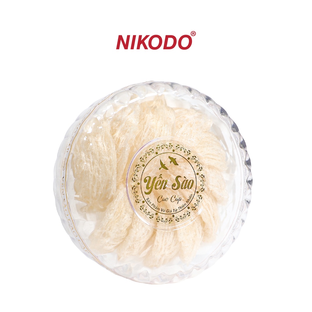 Tem dán hộp yến sào ánh kim cao cấp hình tròn giá rẻ combo 50 cái - Phụ kiện yến sào giá sỉ Nikodo