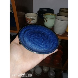 Gốm Nhật Bản  : đĩa men lam ngọc -110