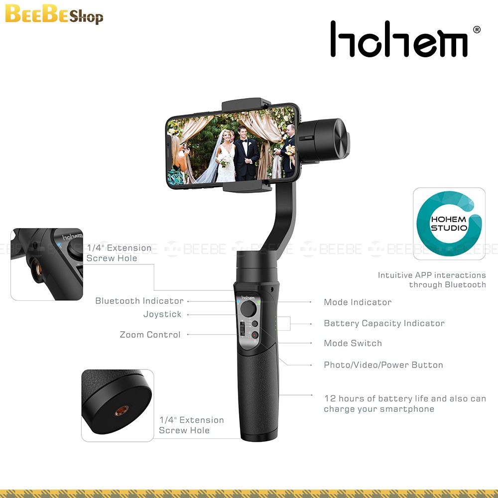 Hohem ISteady Mobile Plus - Gimbal Chống Rung Điện Thoại Smartphone, Nhận Diện Khuôn Mặt, Theo Dõi Chuyển Động | WebRaoVat - webraovat.net.vn