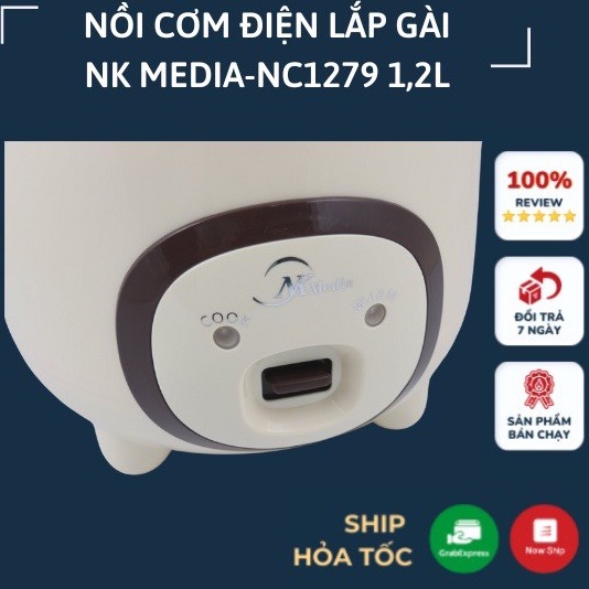 Nồi Cơm Điện NK MEDIA NC 1873 1,8L ,Nồi cơm điện chống dính hình con lợn đáng yêu bảo hành 12 tháng