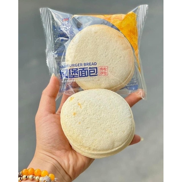 1KG Bánh Mì Hamburger Kẹp Sữa Chua Ruốc Đài Loan - Hamburger Bread Vỏ Mềm Dai Bánh Ít Ngọt Thơm Ngon