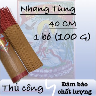 nhang nhỏ hương Tùng ( 40CM ) - nhang cúng Hương Thanh sạch Gia công (1 bó ( 100G ) đồ thờ cúng, hương