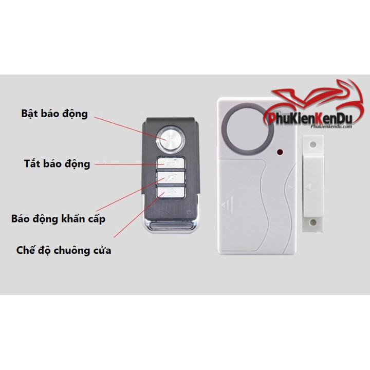 THIẾT BỊ BÁO ĐỘNG, BÁO KHÁCH, CHỐNG TRỘM CẠY CỬA, ĐẬP CỬA  + REMOTE ĐIỀU KHIỂN TỪ XA THÔNG MINH KS-SF03R