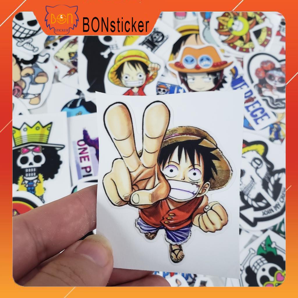 Sticker One Pice | Sticker anime dán nón bảo hiểm, Hình dán Chống Nước, Chống Bay Màu