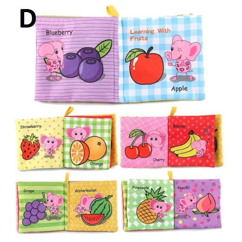 Đồ chơi sách vải tiếng Anh chủ đề động vật vui nhộn cho bé