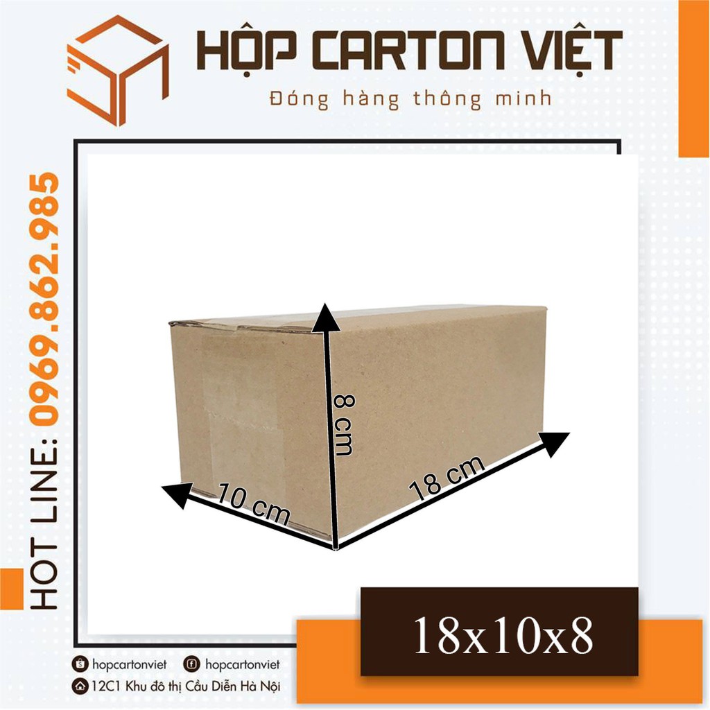 18x10x8 Combo 100 thùng carton