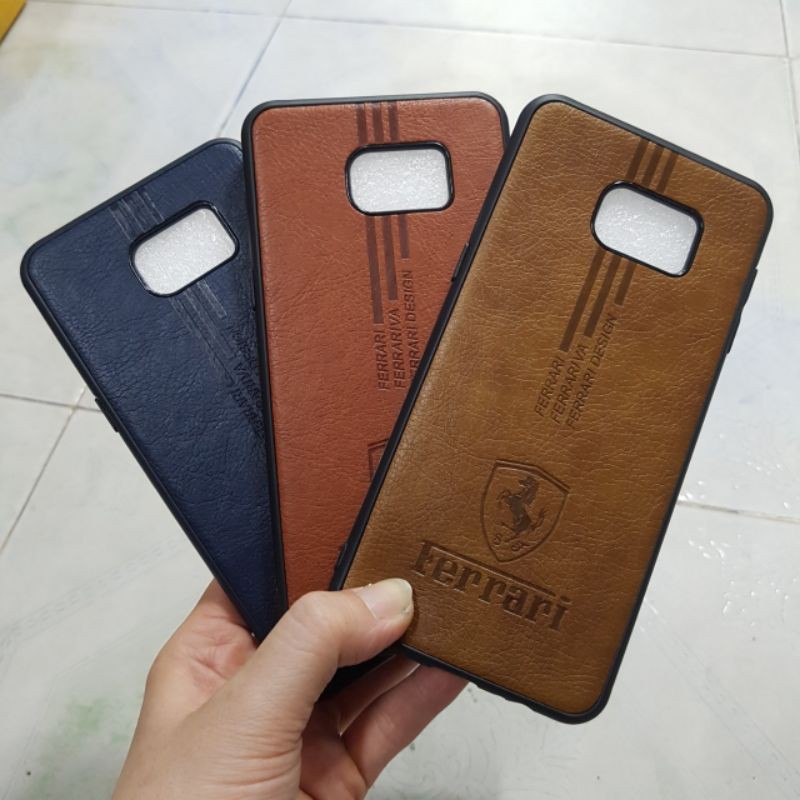 Ốp Samsung S6 Edge Plus dẻo kiểu da in logo