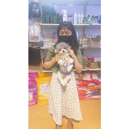 [Giao mẫu ngẫu nhiên] Địu hoạ tiết thú cưng chó mèo vận chuyển size 1-5kg