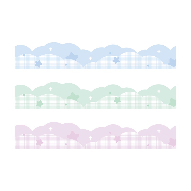 1 Cuộn Băng Keo Màu Pastel Hình Phong Cảnh