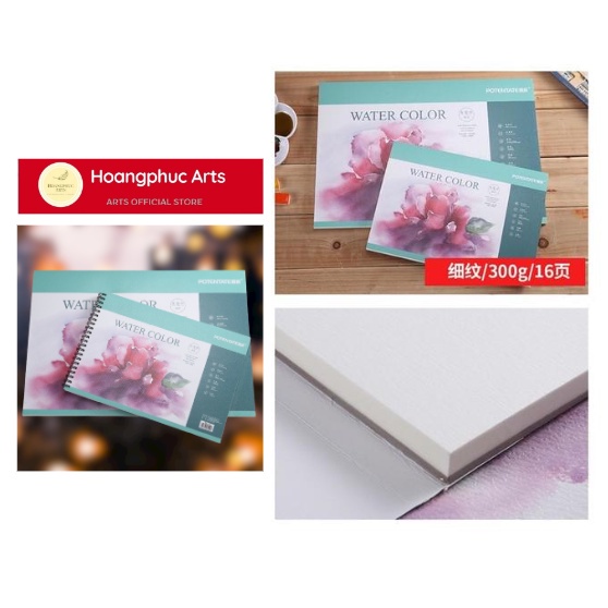 Sổ vẽ màu nước WATER COLOR  A5/ A4/ A3 gáy xoắn chất lượng tốt