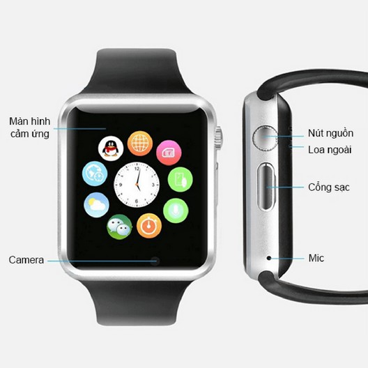 Đồng hồ thông minh Smart Watch W8 kiểu dáng Apple Watch màu trắng