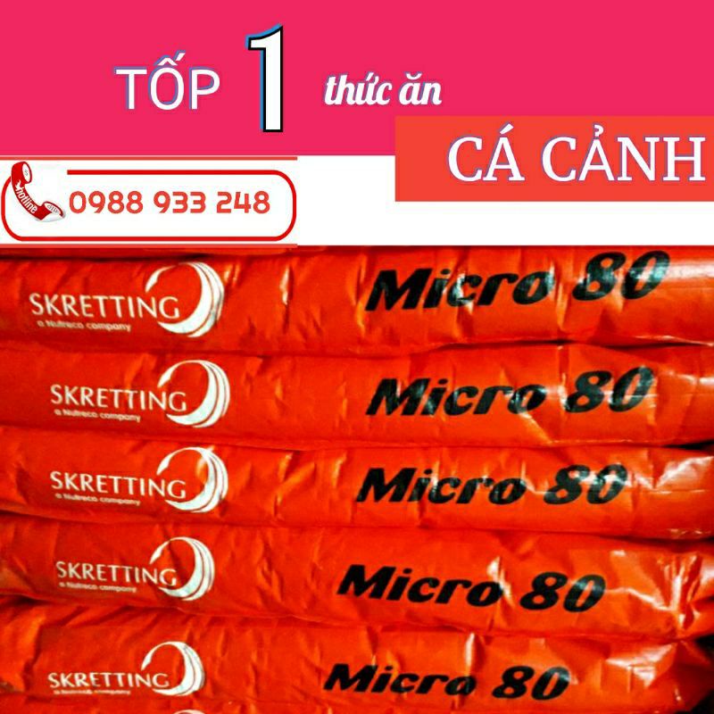 [ Combo 2Kg] Cám Micro 80 mẫu mới dành cá Goldfish, cá Ranchu, cá Betta