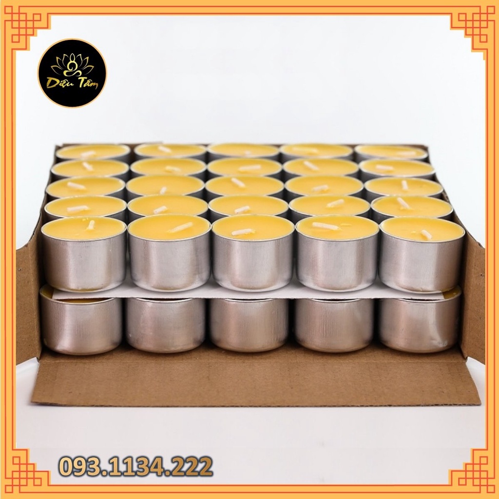 Nến bơ - combo 10 viên đốt đèn xông tinh dầu, nến tealight trang trí , nến viên tròn thồ thờ cúng
