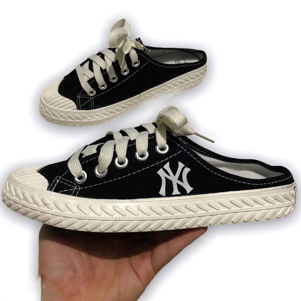 [Hàng SPF] Giày sneaker sục đạp gót nữ độn đế in NY Play Sport phong cách ulzzang Hàn Quốc siêu Hot đi cực xinh TH-50