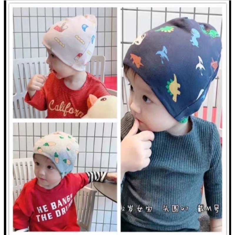 Mũ cotton thu đông siêu mềm size bé 6 tháng-5 tuổi