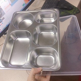 khay cơm inox sâu lòng ( combo 10 bộ cả nắp )
