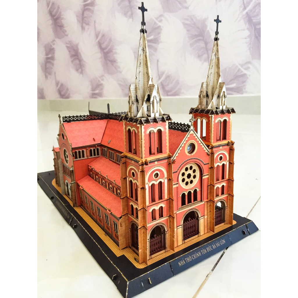 Bộ lắp ghép mô hình giấy cao cấp TAYTA Nhà Thờ Đức Bà - Sài Gòn
