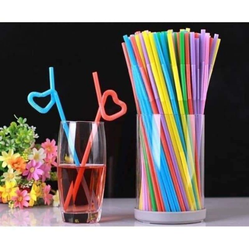 Bịch 100 ống hút xoắn
