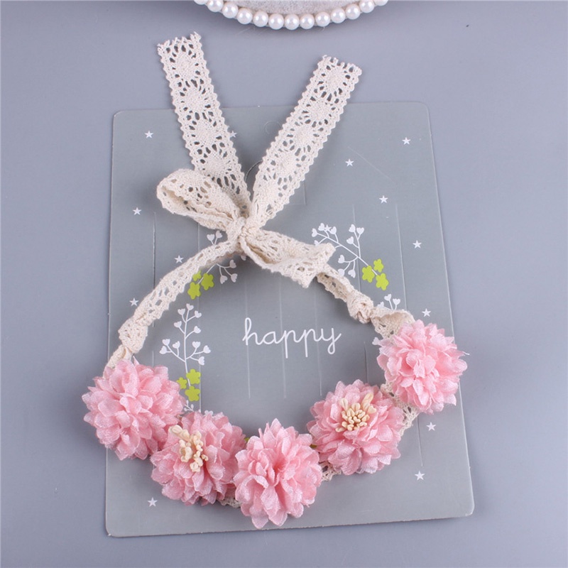 Cài Tóc Hoa Ren Phụ Kiện Chụp Ảnh Cưới Cho Bé