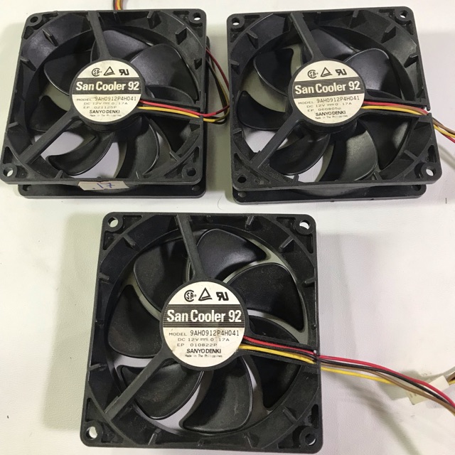 Quạt tản nhiệt 9 cm , 12v 0.17A, 4 pin
